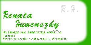 renata humenszky business card